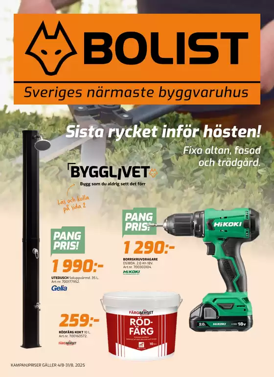 Bolist-katalog i Växjö | Sista rycket inför hösten!  | 2025-08-04T00:00:00.000Z - 2025-08-31T00:00:00.000Z