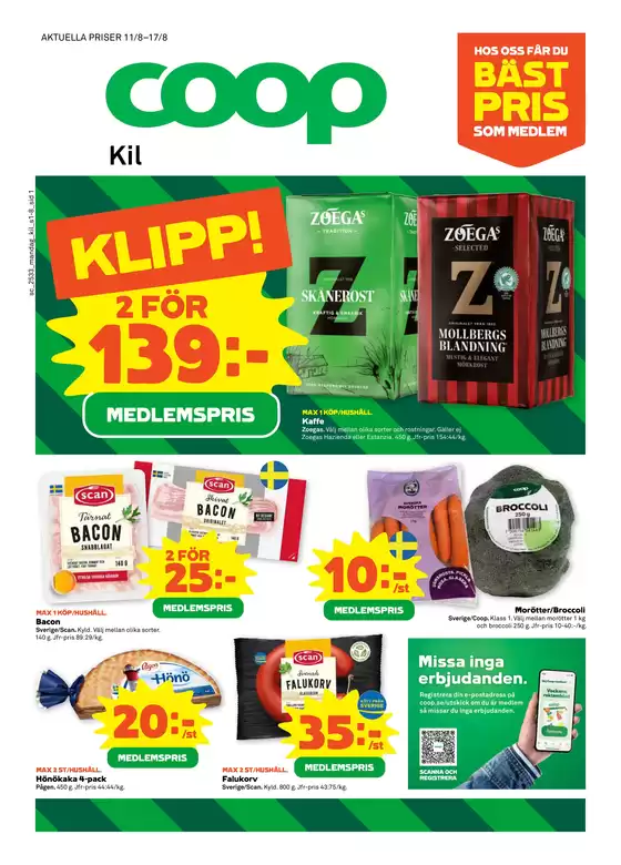 Coop-katalog i Nötesjö | Stort urval av erbjudanden | 2025-08-11T00:00:00.000Z - 2025-08-17T00:00:00.000Z