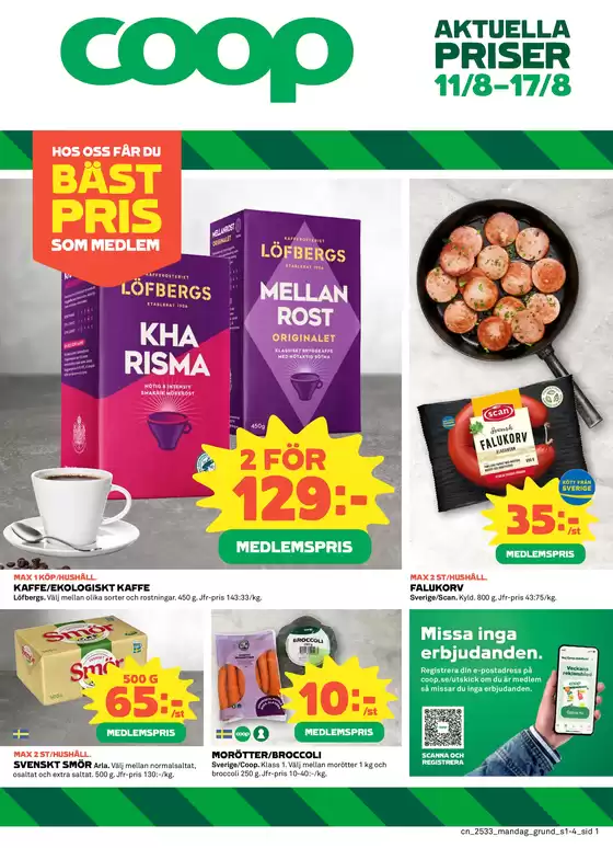 Coop-katalog i Nötesjö | Våra bästa fynd | 2025-08-11T00:00:00.000Z - 2025-08-17T00:00:00.000Z