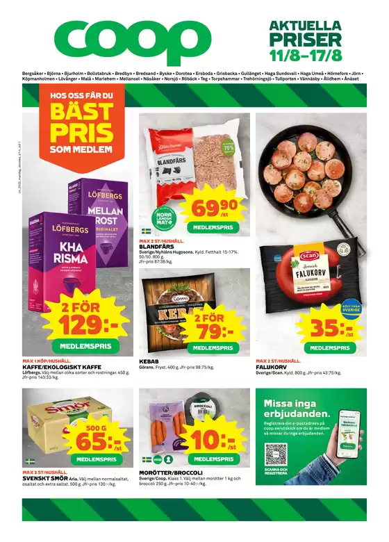 Coop-katalog i Nötesjö | Attraktiva specialerbjudanden för alla | 2025-08-11T00:00:00.000Z - 2025-08-17T00:00:00.000Z