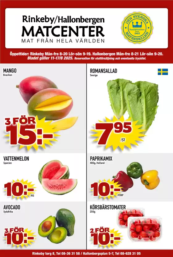 Matcenter-katalog | Veckans erbjudanden Matcenter | 2025-08-11T00:00:00.000Z - 2025-08-17T00:00:00.000Z