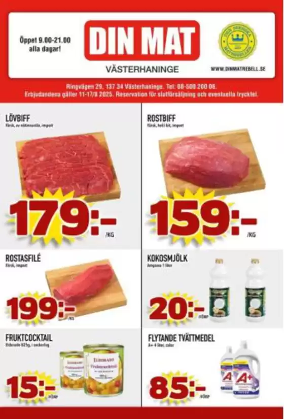 Din Mat-katalog | Din Mat reklambad | 2025-08-11T00:00:00.000Z - 2025-08-17T00:00:00.000Z