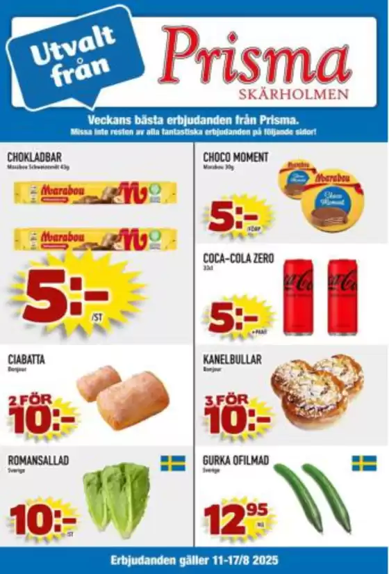 Prisma Skärholmen-katalog | Prisma Mat reklambad | 2025-08-11T00:00:00.000Z - 2025-08-17T00:00:00.000Z