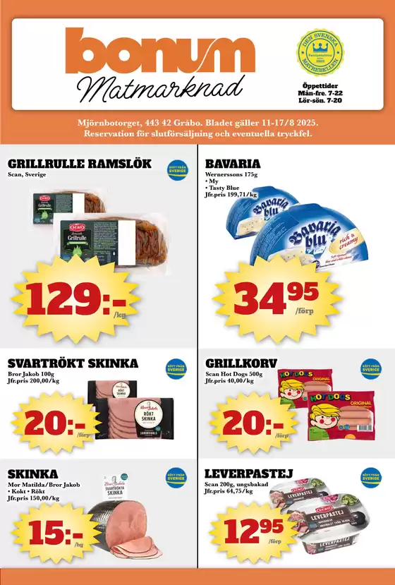 Bonum Matmarknad-katalog | Bonum Matmarknad reklambad | 2025-08-11T00:00:00.000Z - 2025-08-17T00:00:00.000Z
