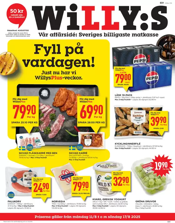 Willys-katalog | Fantastiskt erbjudande för fyndjägare | 2025-08-11T00:00:00.000Z - 2025-08-17T00:00:00.000Z