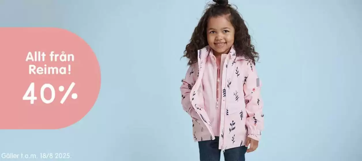 Babyland-katalog | 40% på allt från Reima! | 2025-08-12T00:00:00.000Z - 2025-08-18T00:00:00.000Z