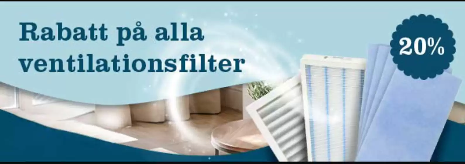 Dammsugarpåsar-katalog | Rabatt på ventilationsfilter! | 2025-08-12T00:00:00.000Z - 2025-08-27T00:00:00.000Z
