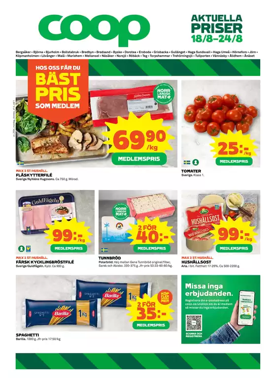 Coop-katalog i Umeå | Exklusiva deals för våra kunder | 2025-08-18T00:00:00.000Z - 2025-08-24T00:00:00.000Z
