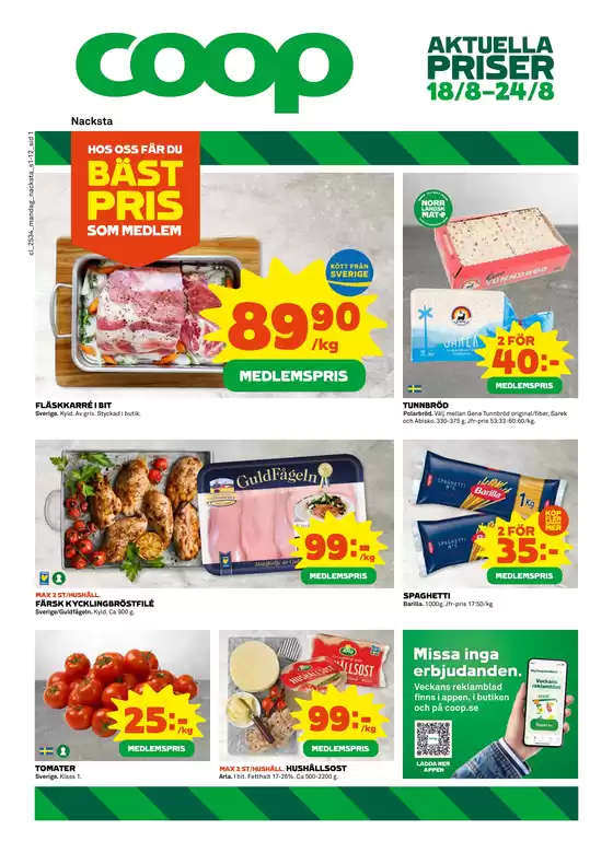 Coop-katalog i Umeå | Våra bästa deals för dig | 2025-08-18T00:00:00.000Z - 2025-08-24T00:00:00.000Z