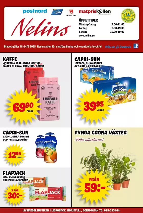 Nelins-katalog i Malmö | Nelins Erbjudanden | 2025-08-18T00:00:00.000Z - 2025-08-24T00:00:00.000Z
