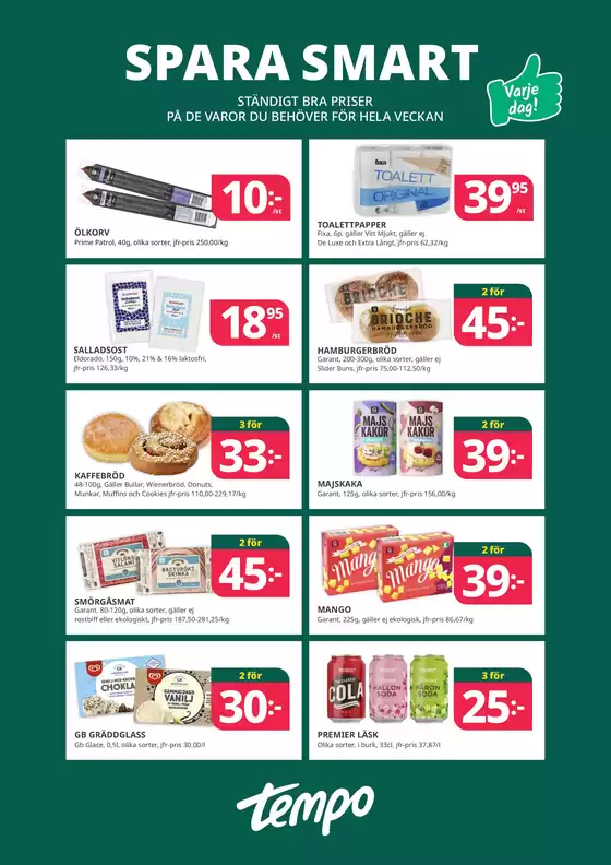 Tempo-katalog i Örebro | Top-deals och rabatter | 2025-08-18T00:00:00.000Z - 2025-09-01T00:00:00.000Z