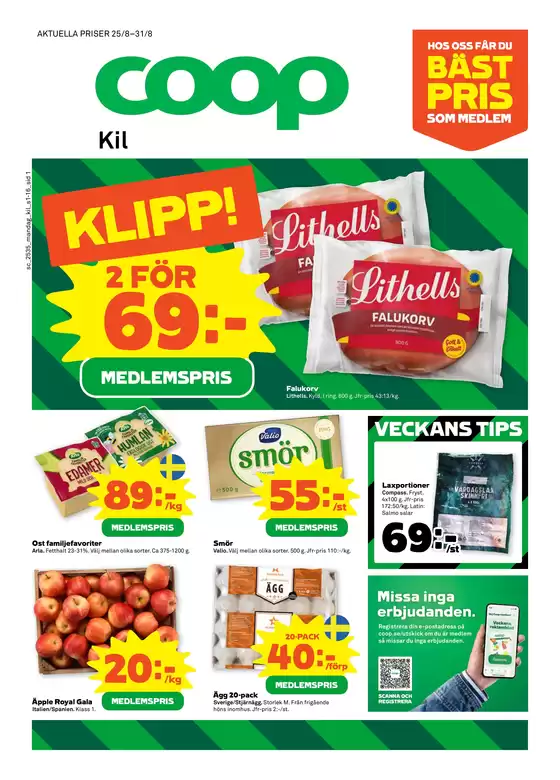 Coop-katalog i Skellefteå | Top-erbjudanden för alla fyndjägare | 2025-08-25T00:00:00.000Z - 2025-08-31T00:00:00.000Z