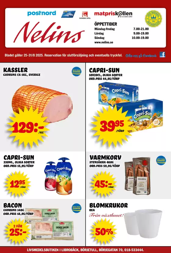 Nelins-katalog i Jönköping | Nelins Erbjudanden | 2025-08-25T00:00:00.000Z - 2025-08-31T00:00:00.000Z