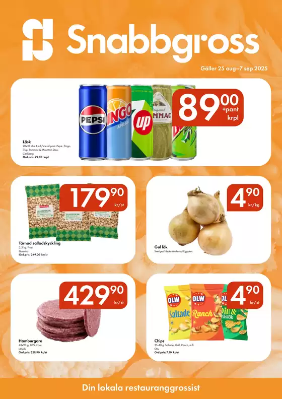 Snabbgross-katalog i Jönköping | Snabbgross Kampanjblad v. 35–36 | 2025-08-25T00:00:00.000Z - 2025-09-08T00:00:00.000Z