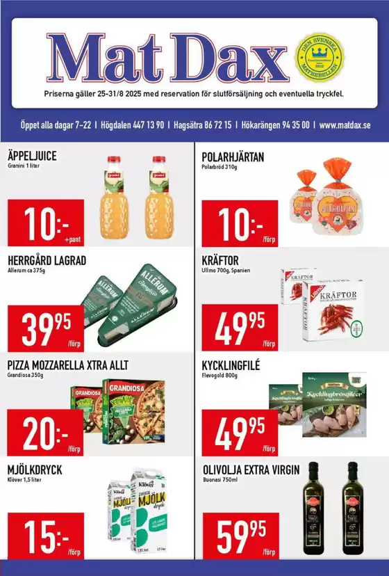 Matdax-katalog i Göteborg | Matdax reklambad | 2025-08-25T00:00:00.000Z - 2025-08-31T00:00:00.000Z