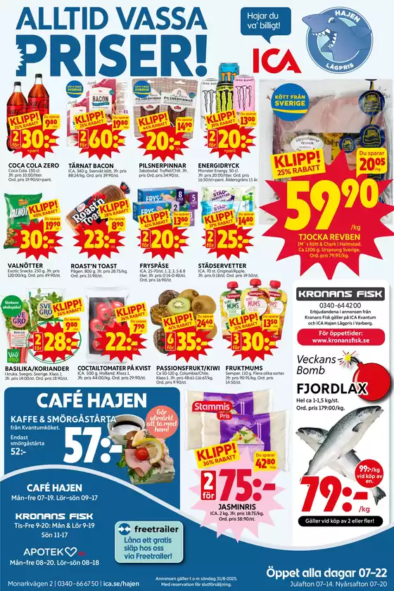 ICA Hajen Lågpris-katalog i Malmö | ICA Hajen Lågpris reklamblad | 2025-08-27T00:00:00.000Z - 2025-08-31T00:00:00.000Z