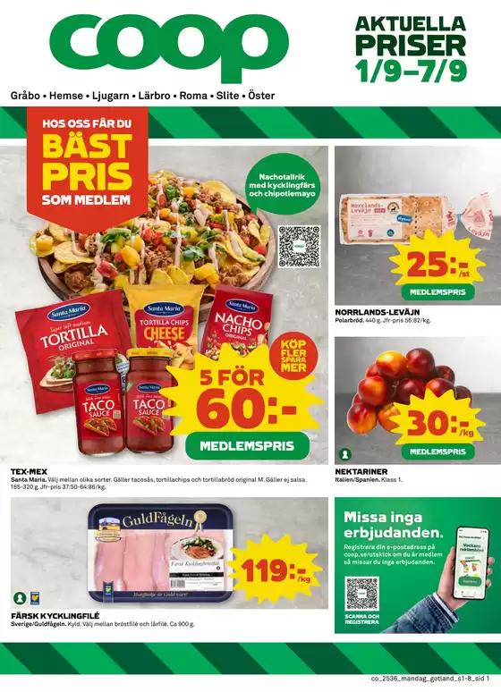 Coop-katalog i Vallentuna | Upptäck attraktiva erbjudanden | 2025-09-01T00:00:00.000Z - 2025-09-07T00:00:00.000Z