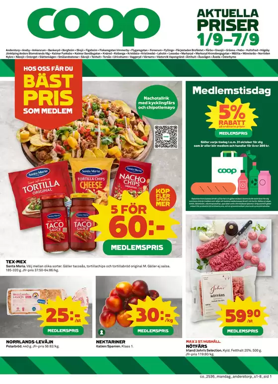 Coop-katalog i Vallentuna | Aktuella deals och erbjudanden | 2025-09-01T00:00:00.000Z - 2025-09-07T00:00:00.000Z
