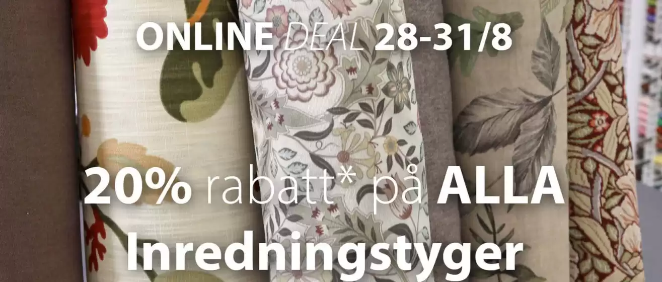 Ohlssons Tyger-katalog i Huddinge | 20% rabatt på alla! | 2025-08-28T00:00:00.000Z - 2025-08-31T00:00:00.000Z