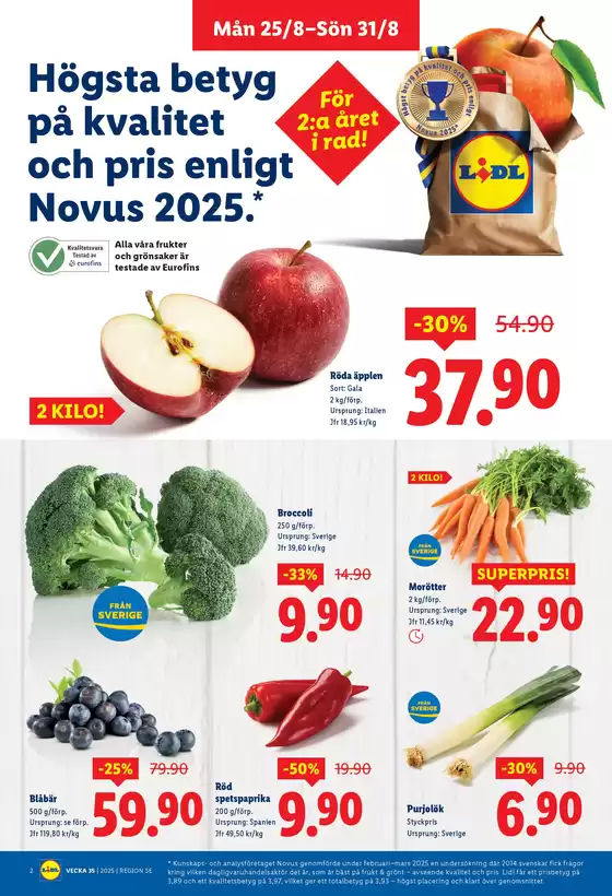 Nationell ERBJUDANDEN VECKA 35