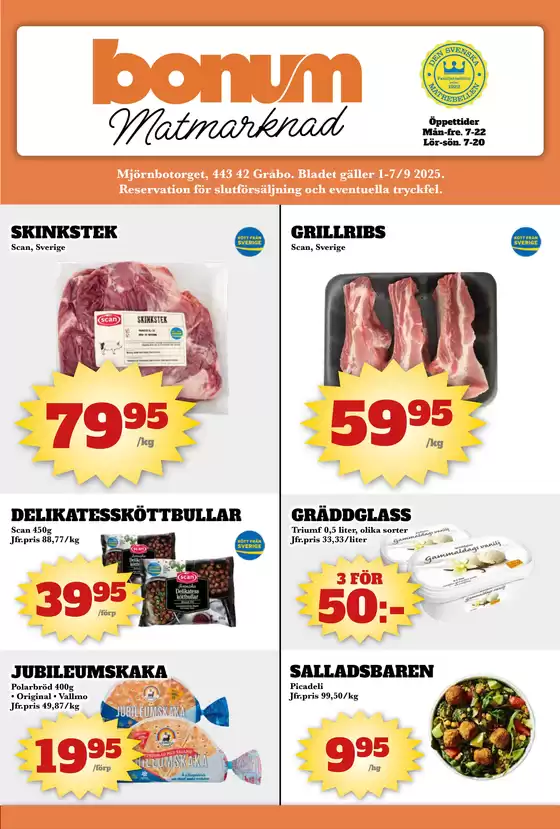 Bonum Matmarknad-katalog i Drottningholm | Bonum Matmarknad reklambad | 2025-09-01T00:00:00.000Z - 2025-09-07T00:00:00.000Z