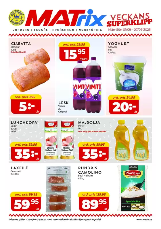 Matrix Butikerna-katalog i Enköping | Matrix Veckans Annons | 2025-09-01T00:00:00.000Z - 2025-09-07T00:00:00.000Z