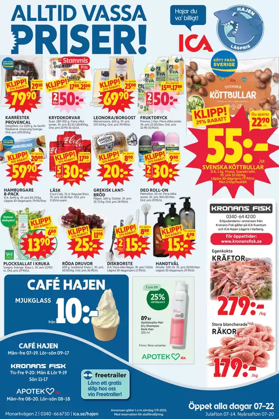 ICA Hajen Lågpris reklamblad