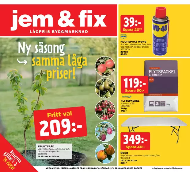 Jem&Fix reklamblad