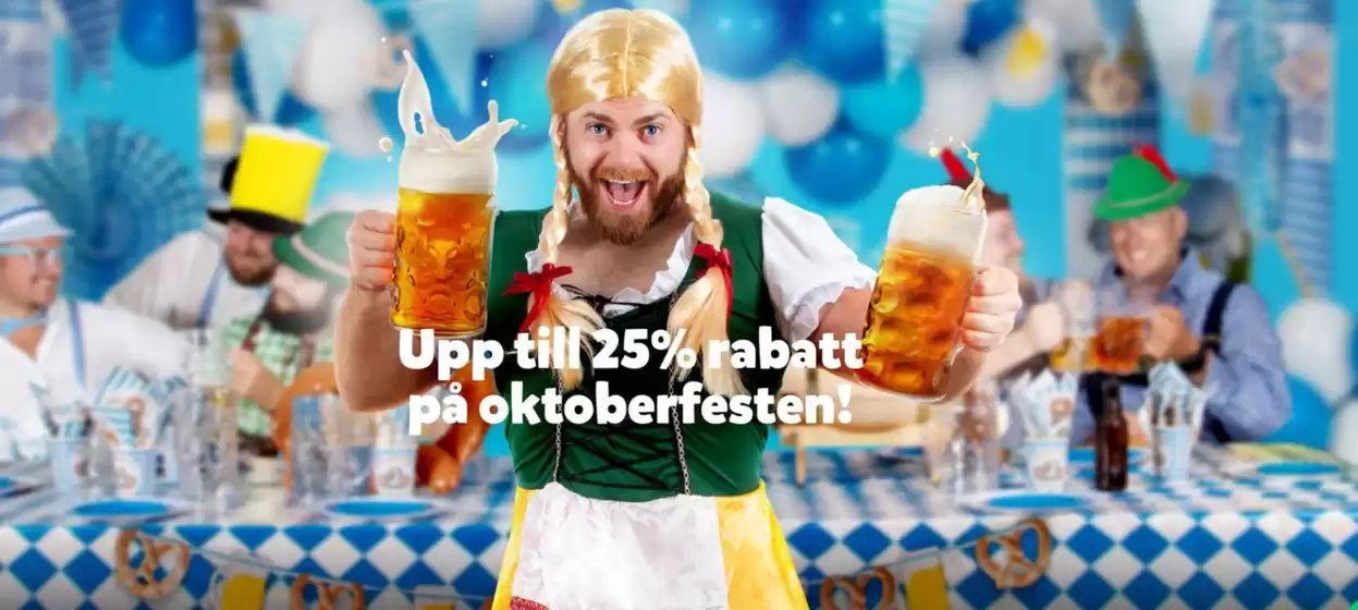 Upp till 25% rabatt på oktoberfesten!