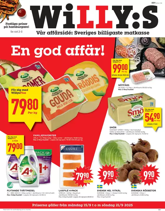 Willys-katalog i Eslöv | Våra bästa deals för dig | 2025-09-15T00:00:00.000Z - 2025-09-21T00:00:00.000Z