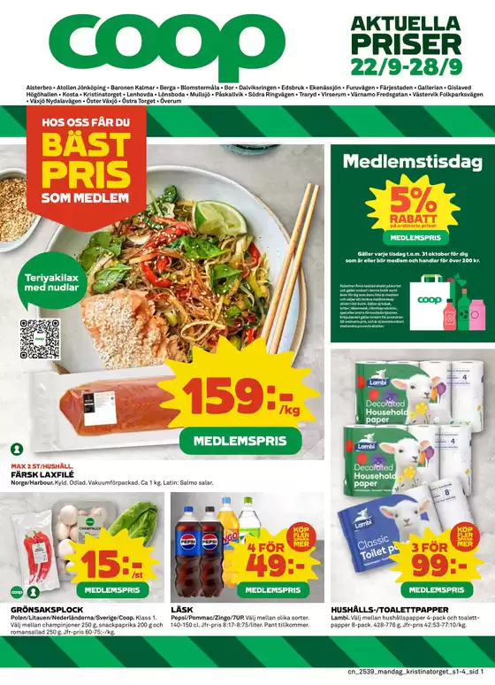 Coop-katalog i Ljungby (Kronoberg) | Nya erbjudanden att upptäcka | 2025-09-22T00:00:00.000Z - 2025-09-28T00:00:00.000Z