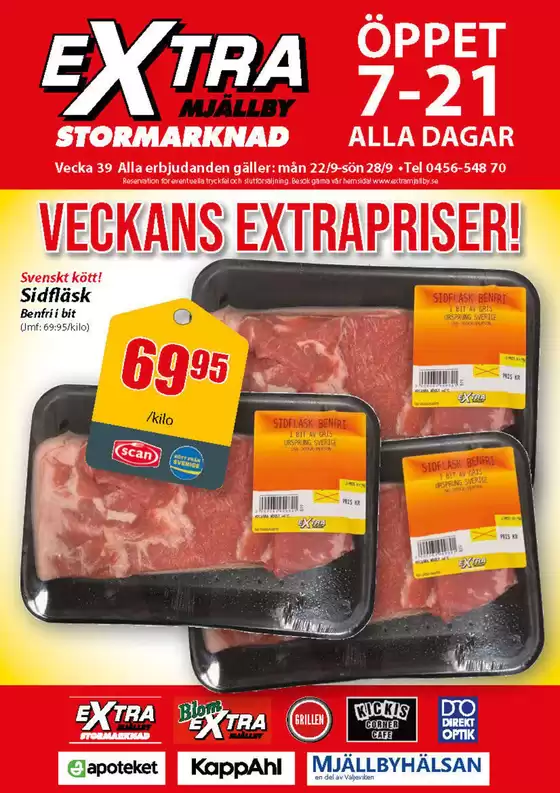 Extra Mjällby Stormarknad veckans blad