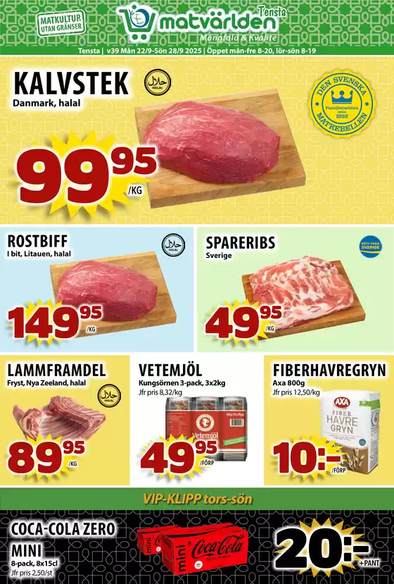 Matvärlden-katalog i Grangärde | Veckans erbjudanden Tensta!  | 2025-09-23T00:00:00.000Z - 2025-09-29T00:00:00.000Z