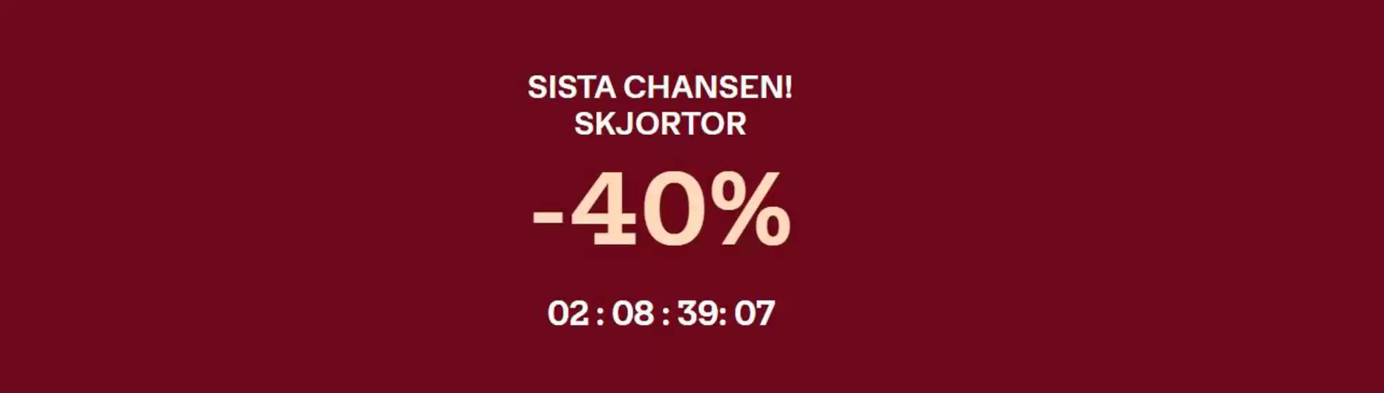 Upp till 40%!