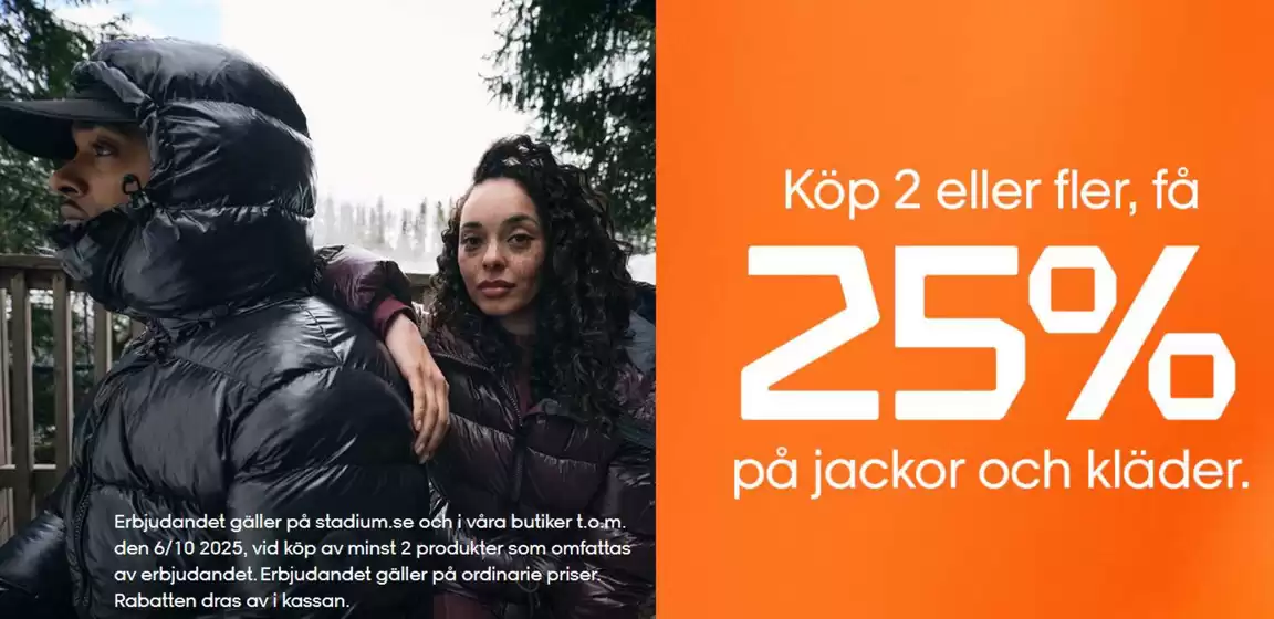 Köp 2 få 25% på jackor och kläder!