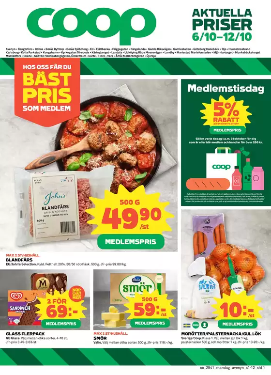 Coop-katalog i Edsbyn | Attraktiva specialerbjudanden för alla | 2025-10-06T00:00:00.000Z - 2025-10-12T00:00:00.000Z