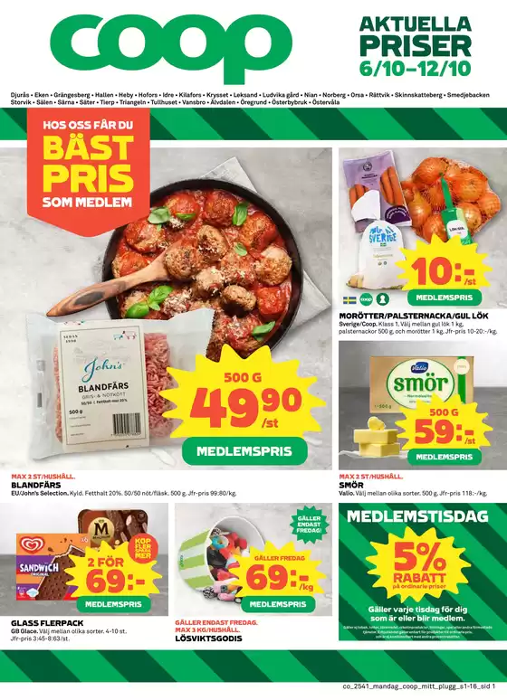 Coop-katalog i Edsbyn | Fantastiska rabatter på utvalda produkter | 2025-10-06T00:00:00.000Z - 2025-10-12T00:00:00.000Z