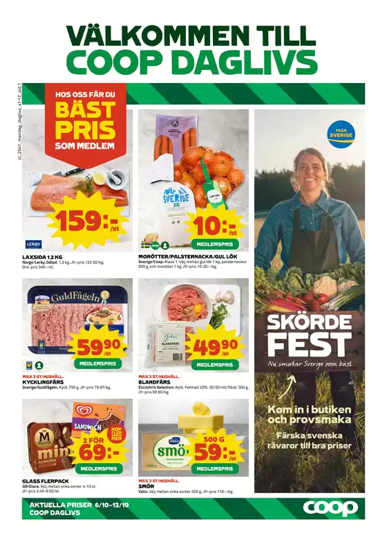 Coop Daglivs-katalog i Östad (Tanum) | Erbjudanden för fyndjägare | 2025-10-06T00:00:00.000Z - 2025-10-12T00:00:00.000Z