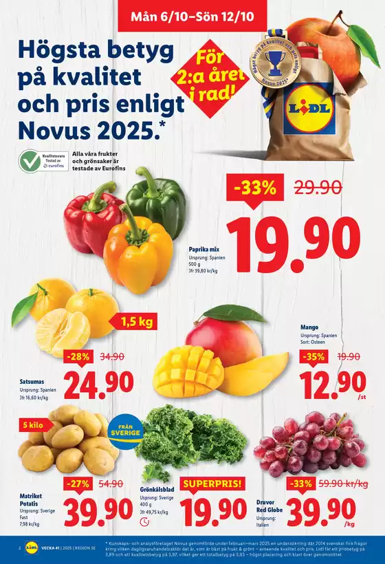 Nationell ERBJUDANDEN VECKA 41