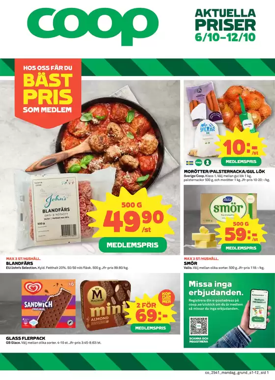 Coop Konsum-katalog i Henån | Top-erbjudanden för sparrävar | 2025-10-06T00:00:00.000Z - 2025-10-12T00:00:00.000Z