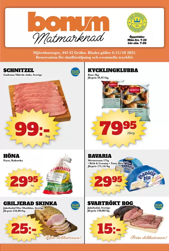 Bonum Matmarknad-katalog i Henån | Bonum Matmarknad reklambad | 2025-10-06T00:00:00.000Z - 2025-10-12T00:00:00.000Z