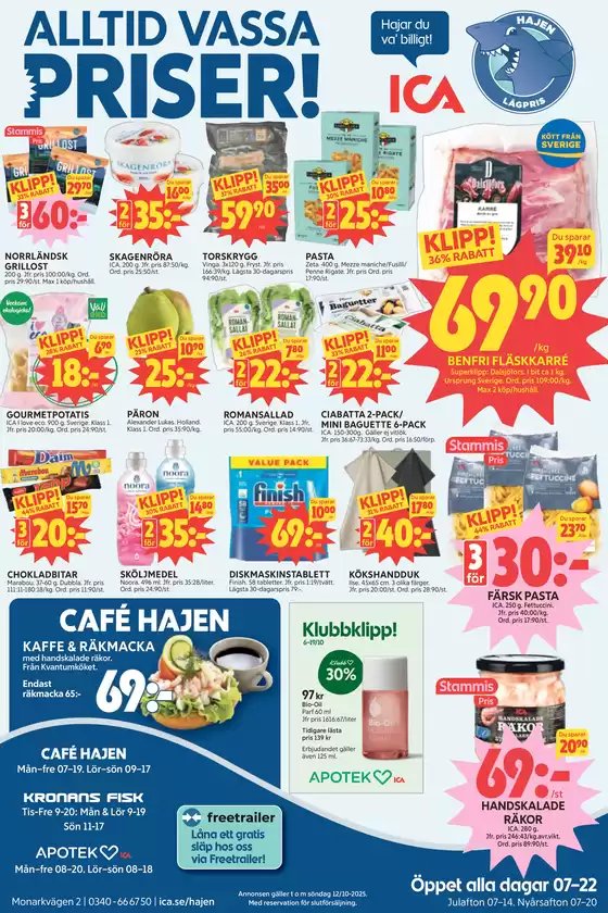 ICA Hajen Lågpris reklamblad