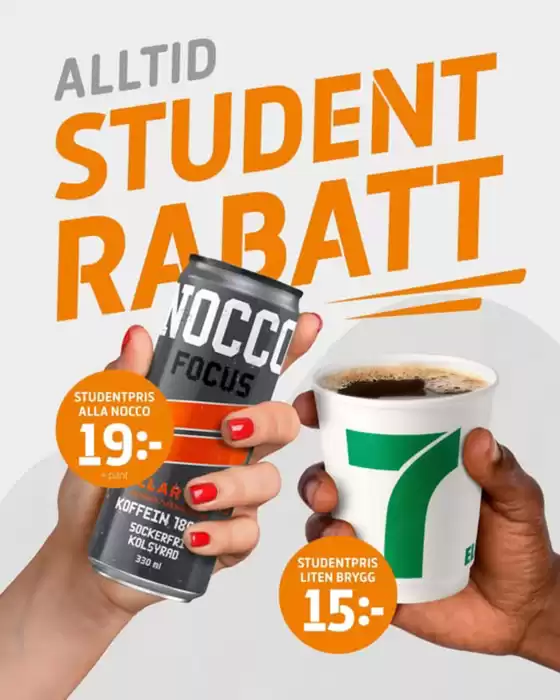 Alltid student rabatt!