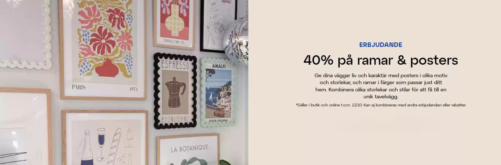 40% på ramar & posters!