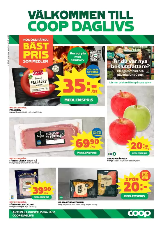 Coop Daglivs-katalog i Malmö | Rabatter och kampanjer | 2025-10-13T00:00:00.000Z - 2025-10-19T00:00:00.000Z