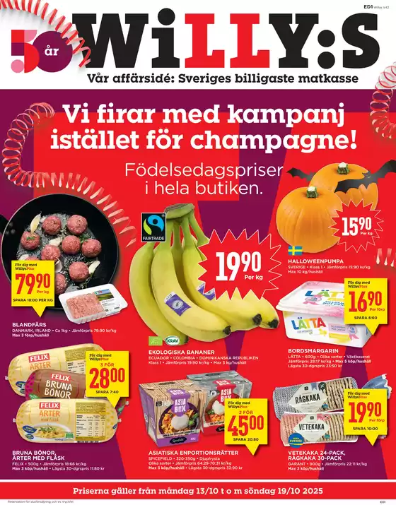 Willys-katalog i Sundbyberg | Spara nu med våra deals | 2025-10-13T00:00:00.000Z - 2025-10-27T00:00:00.000Z