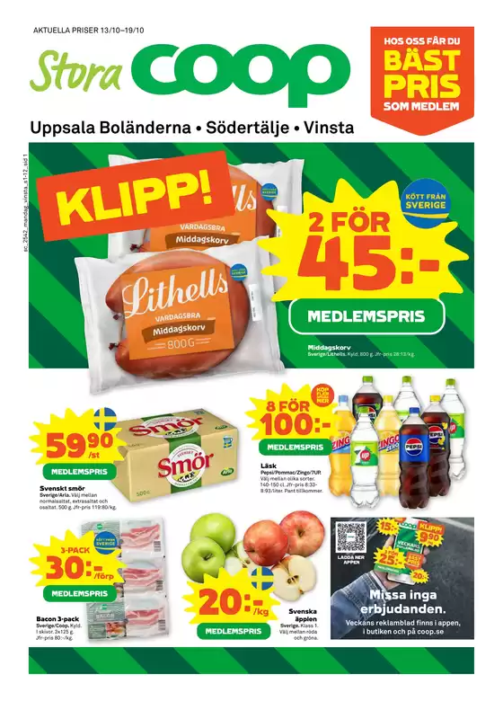 Stora Coop-katalog i Tibble | Aktuella deals och erbjudanden | 2025-10-14T00:00:00.000Z - 2025-10-28T00:00:00.000Z