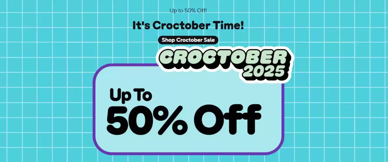Crocs-katalog | Up to 50% Off! | 2025-10-15T00:00:00.000Z - 2025-10-31T00:00:00.000Z