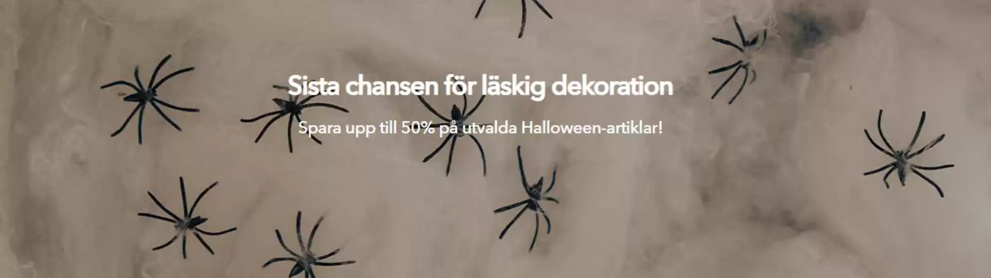 Spara upp till 50% på utvalda Halloween-artiklar!