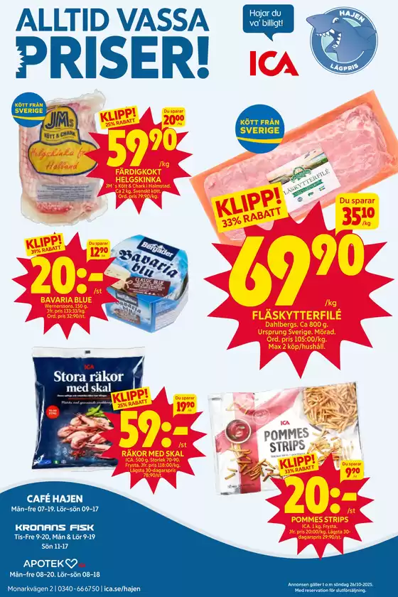 ICA Hajen Lågpris reklamblad